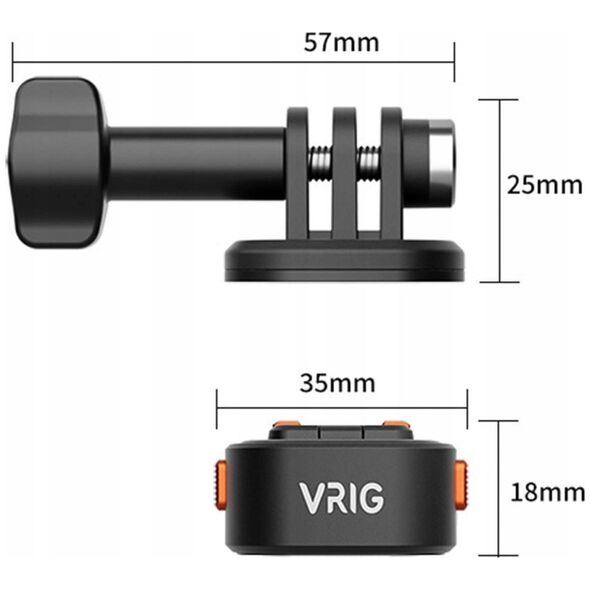 Głowica Szybkozłączka Uchwyt Magnes 1/4 do GoPro HERO 13 12 11 10 9 8 7 MAX / AC14