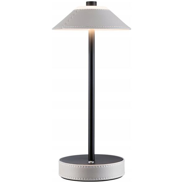 Lampka stołowa akumulatorowa PELLINI  LED DIM USB-C 2W 300lm 3000K-6500K IP44 beżowy / czarny matowy / skóra / metal