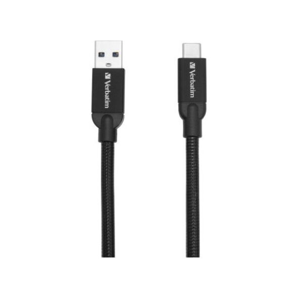 Kabel USB Verbatim USB-A - USB-C 1 m Czarny (48871)
