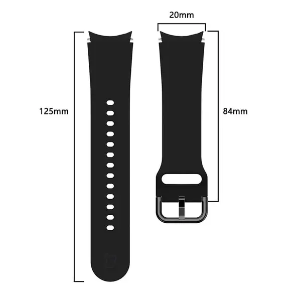 Bizon Strap Watch Silicone Samsung Galaxy Watch 20 mm black