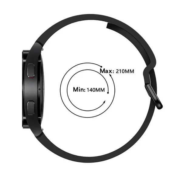 Bizon Strap Watch Silicone Samsung Galaxy Watch 20 mm black