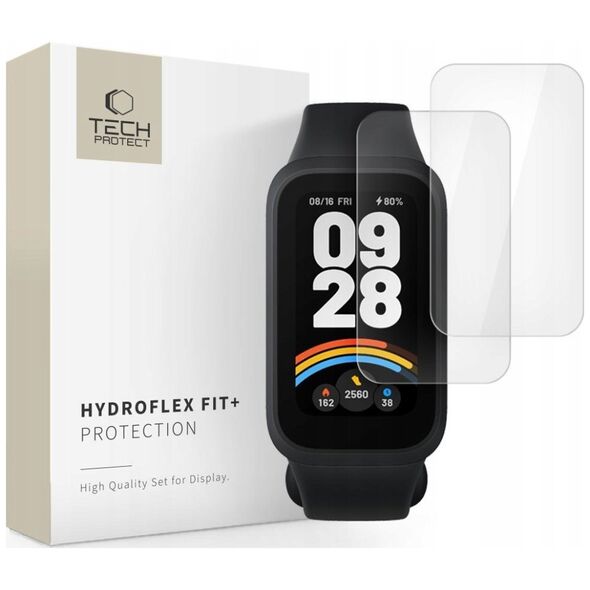 FOLIA HYDROŻELOWA TECH-PROTECT HYDROFLEX FIT+ 2-PACK XIAOMI SMART BAND 9 ACTIVE CLEAR