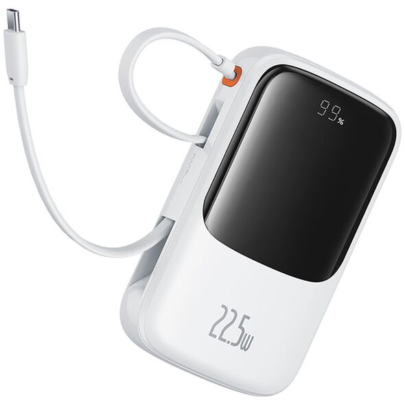 Power bank 10000mAh Qpow Pro+ 22.5W USB-C - biały Power bank 10000mAh Qpow Pro+ 22.5W USB-C - biały