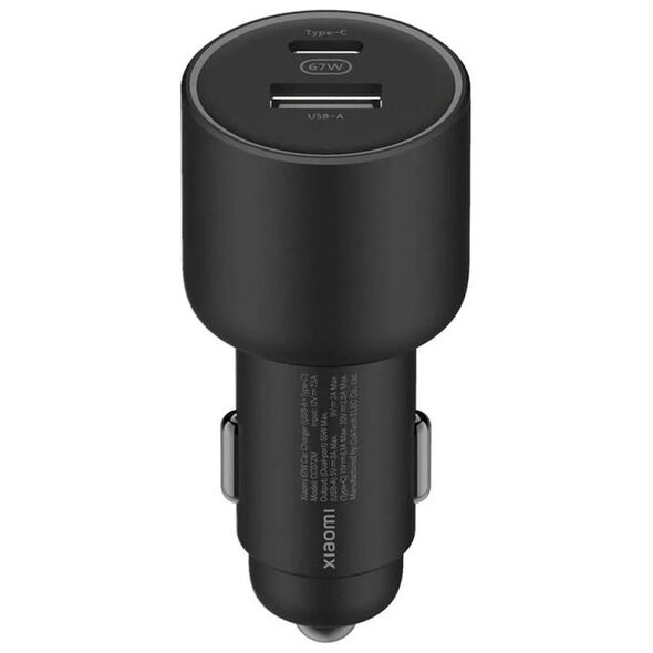 Φορτιστής Αυτοκινήτου Xiaomi Mi με Διπλή Έξοδο USB A & USB C GaN 67W Μαύρο 6941812704226 6941812704226 έως και 12 άτοκες δόσεις