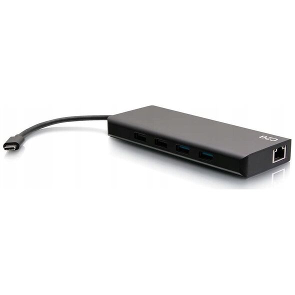 HUB USB C2G C2G USB C Docking Station - Dual Monitor Docking Station with 4K HDMI, USB, Ethernet, and AUX - Power Delivery up to 60W - Dockingstation - USB-C / Thunderbolt 3 - 2 x HDMI - GigE - TAA-konform