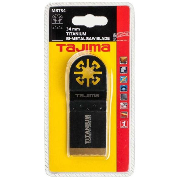 Tajima Geležtė universali Bimetalinė su TiN danga multifunkciniam įrankiui 34mm Tajima 13414435 6921912130347