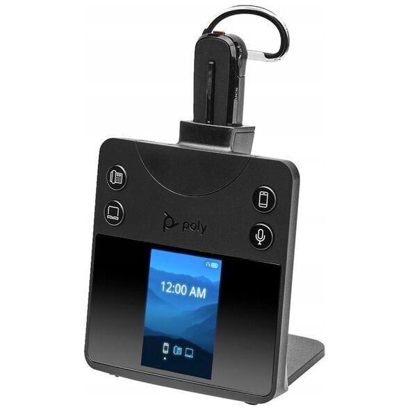 Słuchawki Poly Poly Savi 8445 OFFICE - Savi 8400 series - Headset - konvertierbar - DECT / Bluetooth - kabellos - Schwarz - Zertifiziert fur Microsoft Teams