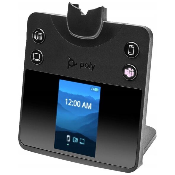 Słuchawki Poly Poly Savi 8445 OFFICE - Savi 8400 series - Headset - konvertierbar - DECT / Bluetooth - kabellos - Schwarz - Zertifiziert fur Microsoft Teams