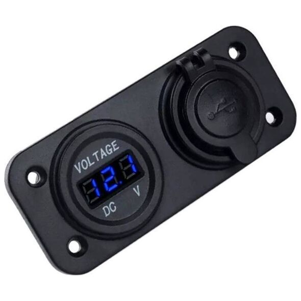 Ładowarka PLS37B CAR CHARGER VOLTOMETER