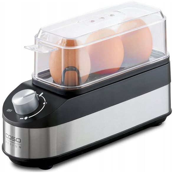 Jajowar Caso Caso | Egg Cooker | E3 | Juodas/Stainless Steel | 210 W