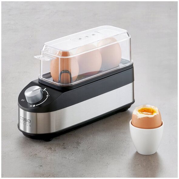 Jajowar Caso Caso | Egg Cooker | E3 | Juodas/Stainless Steel | 210 W