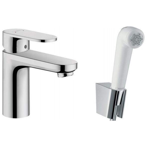 Bateria umywalkowa Hansgrohe Washbasin faucet with bidet hand shower and shower hose 160 cm Hansgrohe Vernis Blend 71215000, chr