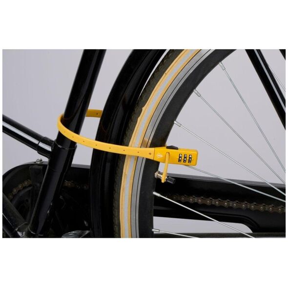 ZAPIĘCIE ROWEROWE PASEK NA SZYFR ŻÓŁTY DUNLOP