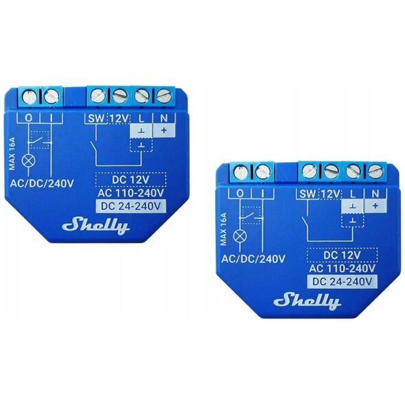 ML Zestaw 2 przekaźników bezpotencjałowych Shelly Plus 1 WiFi/Bluetooth