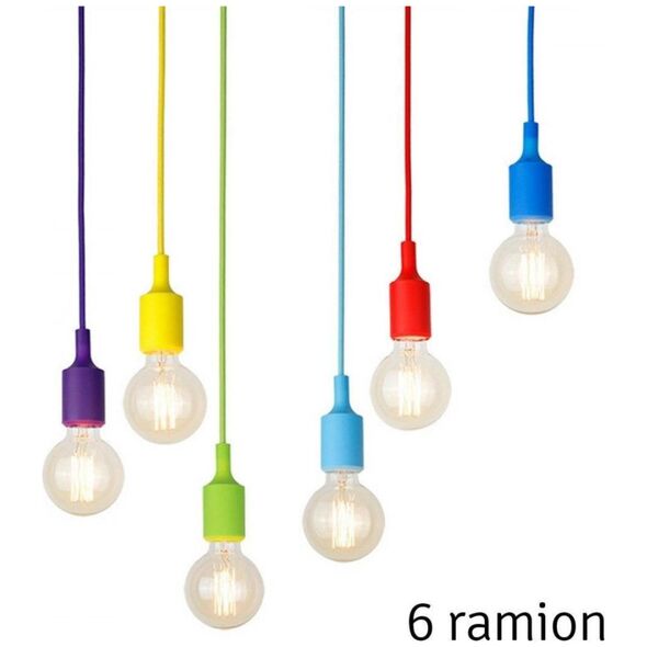 Lampa wisząca Aptel ŻYRANDOL LAMPA SUFITOWA PAJĄK 6 PUNKTÓW E27 kolorowy ZD74L