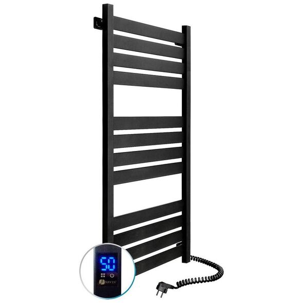 Navin Electric Στεγνωτήριο πετσετών Largo Καλοριφέρ μπάνιου 500*1200 Αισθητήρας δεξιός μαύρος 12-244053-5012 13214311 1224405350129