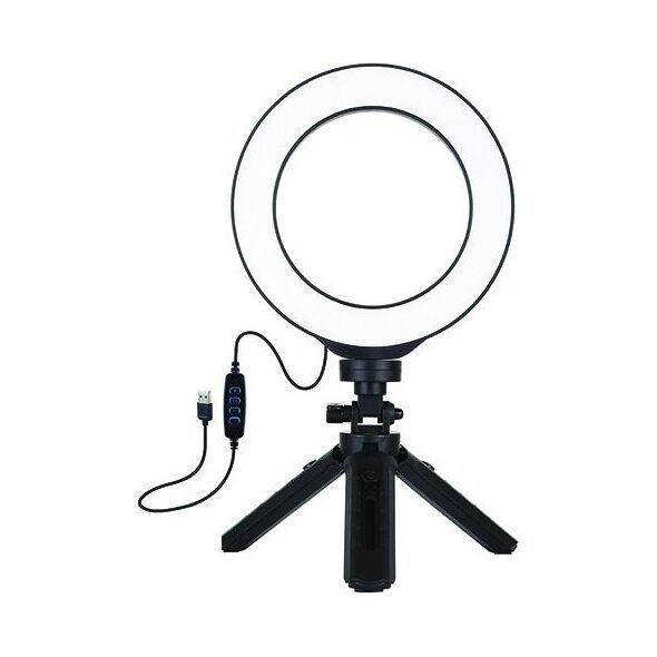 Λάμπα USB Extra Digital LED žiedinė lempa 16cm, su trikoju stovu 12-14,5cm, USB 13244014 9990000940516