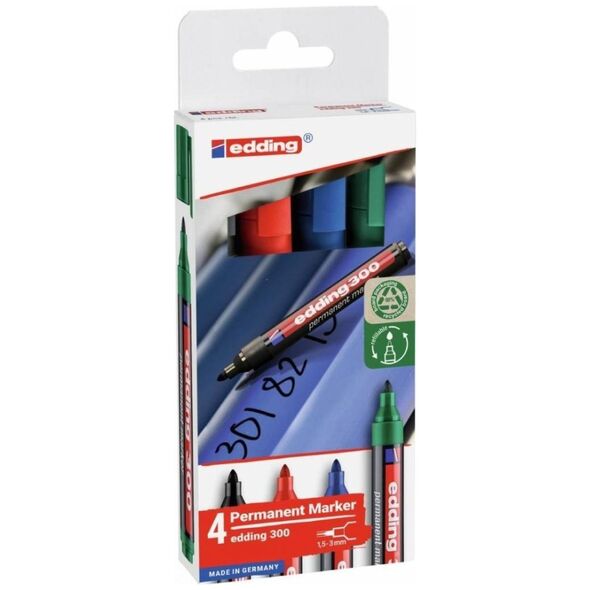 Marker permanentny 1-5mm 4 kolory