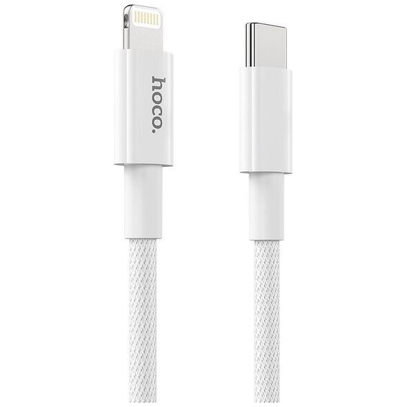 Kabel USB Hoco USB-C - Lightning 1 m Biały (6931474740892)