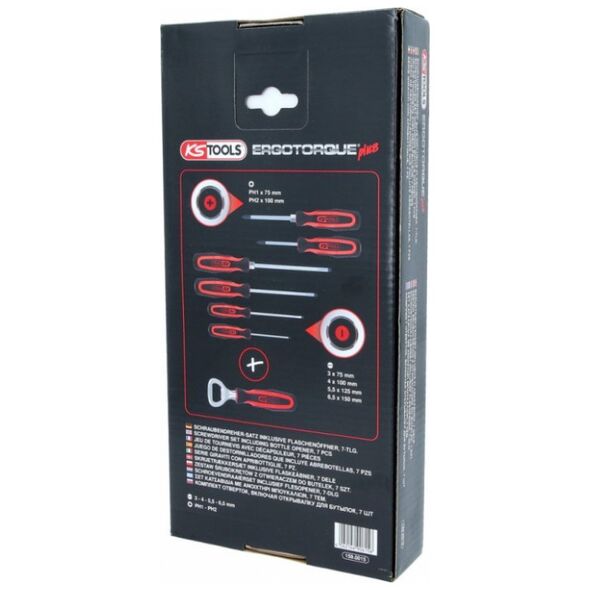 6-piece screwdriver set KS TOOLS with accessory