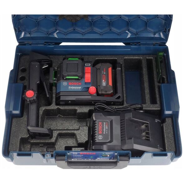 BOSCH.PLANE LASER GLL 18V-120-33 CG GREEN 1x4.0Ah +DK 20 CLAMP +LB136