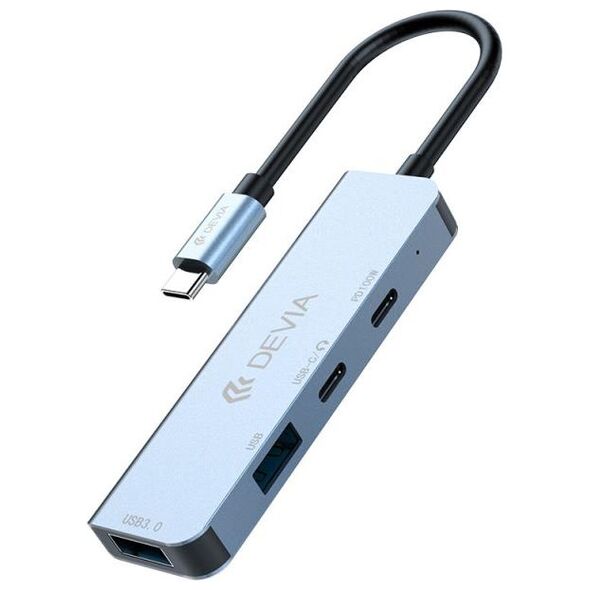 Hub USB C Devia EC700 4 σε 1 PD 100W Leopard Γκρι 6938595386244 6938595386244 έως και 12 άτοκες δόσεις