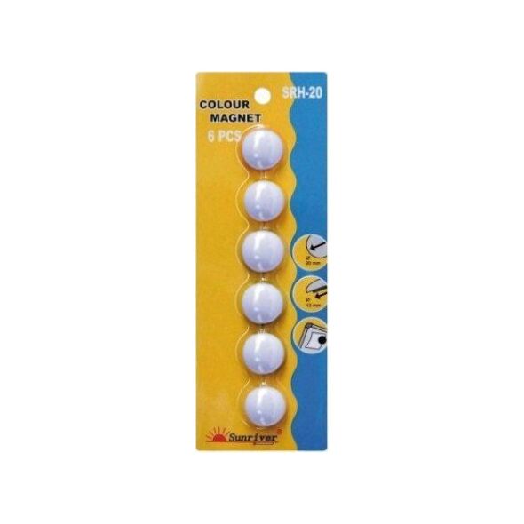 Argo Magnets 20mm ARGO WF 607381 λευκό 6 τεμ 10380093 5903069016911