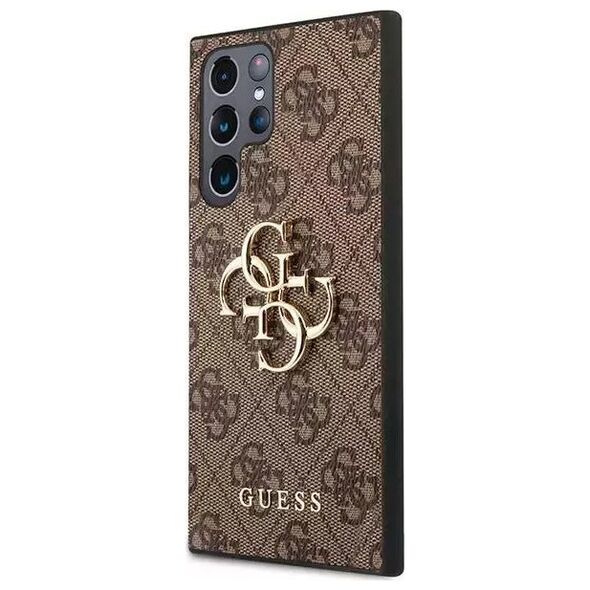 Guess Etui Guess GUHCS23L4GMGBR do Samsung Galaxy S23 Ultra S918 brązowy/brown hardcase 4G Big Metal Logo