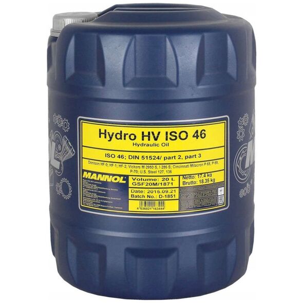 Mannol Mannol Alyva Hydro HVISO 46hidraulinė20 L