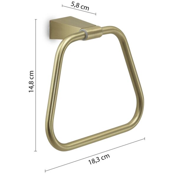 Gedy TONALE TOWEL HOLDER RING MATT GOLD