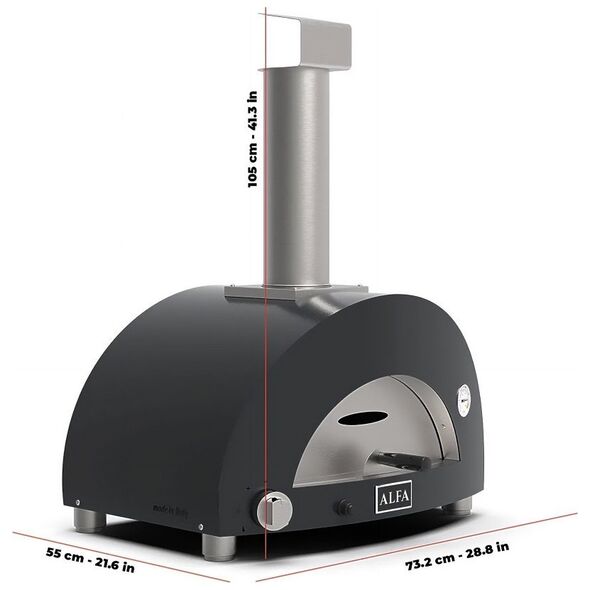 Alfa Forni Alfa Forni Moderno 1 Pizza Wood Grey