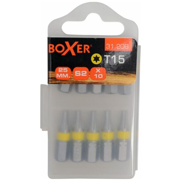 BOXER Bits TORX 15 - 10 stk. i æske S2 stål