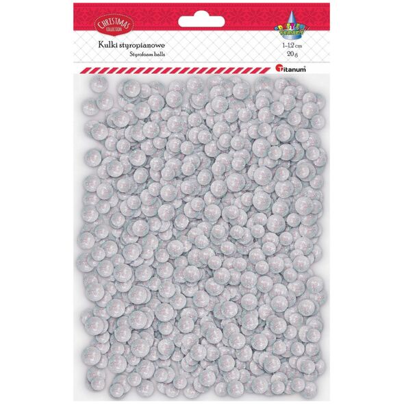 Titanum Kulki styropianowe mix srebrne 20g