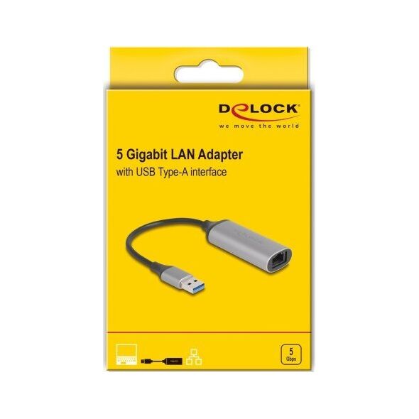 DeLOCK 81571 zmieniacz płci / kabli USB Type-A RJ-45 Antracyt