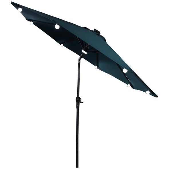 PARASOL OGRODOWY Z OŚWIETLENIEM ŻARÓWKI LED 270CM TURKUSOWY