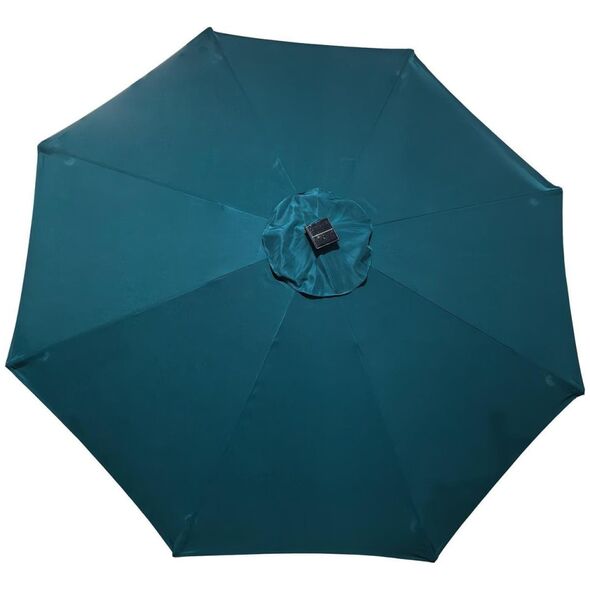 PARASOL OGRODOWY Z OŚWIETLENIEM ŻARÓWKI LED 270CM TURKUSOWY