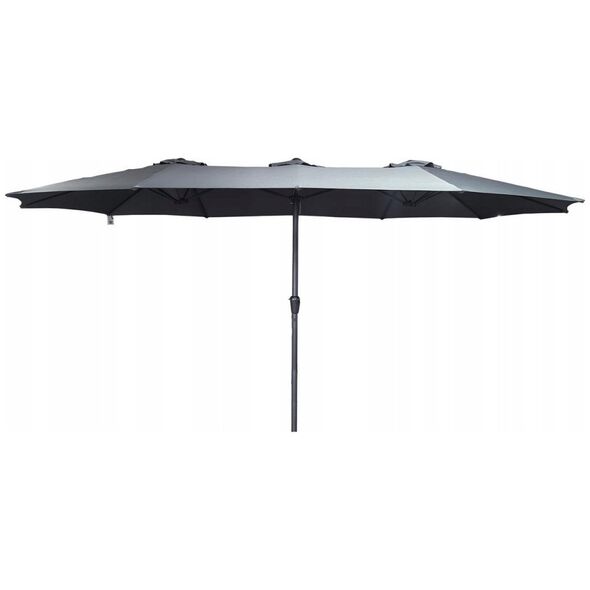 PARASOL OGRODOWY XXXL 2.7x4.6M SZARY SASKA GARDEN
