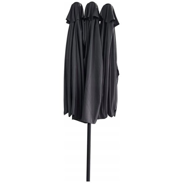 PARASOL OGRODOWY XXXL 2.7x4.6M SZARY SASKA GARDEN