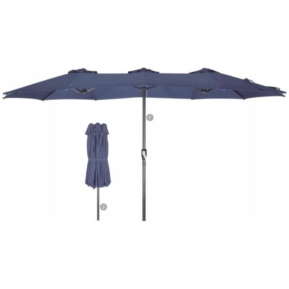 PARASOL OGRODOWY XXXL 2.7x4.6M SZARY SASKA GARDEN