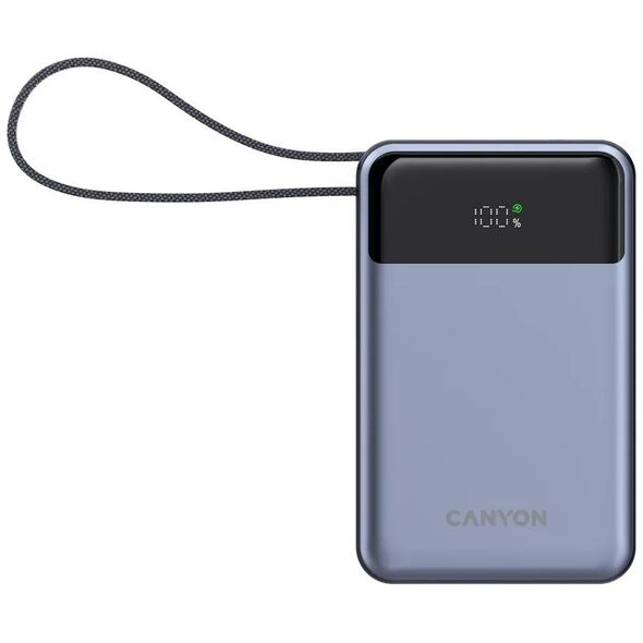CANYON power bank OnPower 600 built-in cable 20000 mAh PD65W Dark Grey
