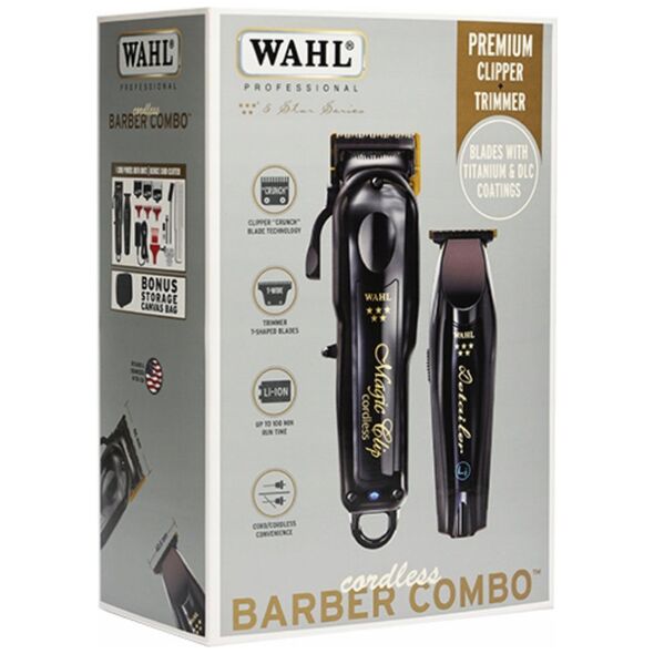 Professional hair clipper and trimmer set Cordless Barber Combo WAHP3025726