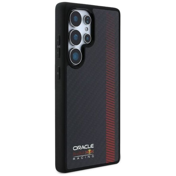 Red Bull Real Carbon Fiber Powerbar MagSafe Case for Samsung Galaxy S25 Ultra Black