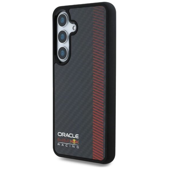 Red Bull Real Carbon Fiber Powerbar MagSafe Case for Samsung Galaxy S25+ Black