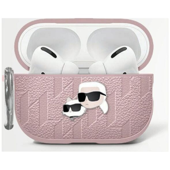 Karl Lagerfeld Monogram Karl & Choupette Head Case for AirPods 4 Pink