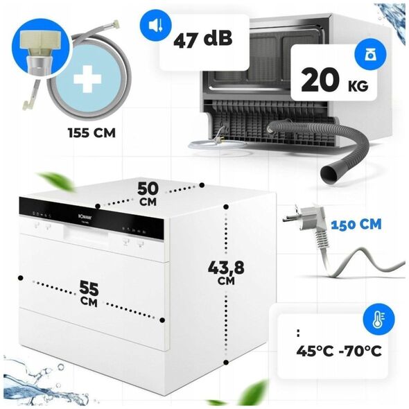 ZMYWARKA BOMANN TSG 7405 - BIAŁA