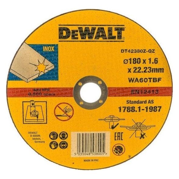 Dewalt DEWALT TARCZA METAL 180x1,6mm INOX