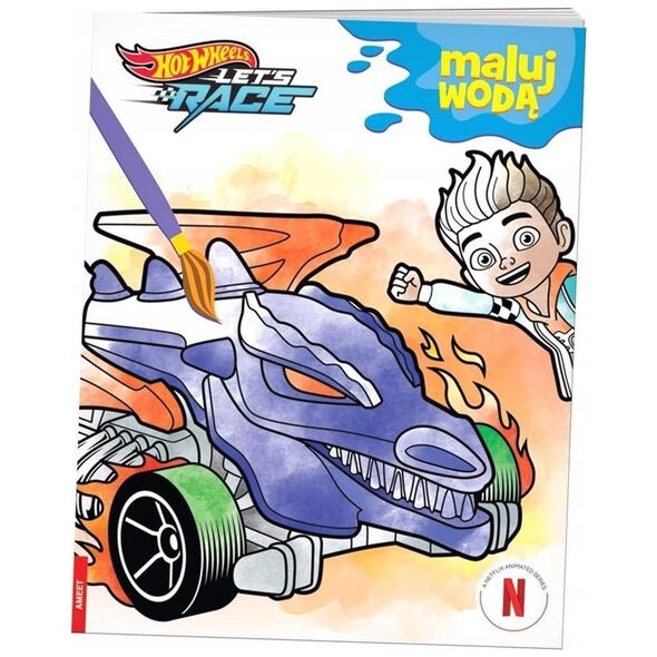 Ameet Książeczka Maluj wodą. Hot Wheels. Let's race. MW-1601