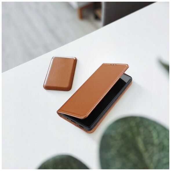 OEM Kabura SMART PRO Book skórzana do IPHONE 16 Pro brązowy