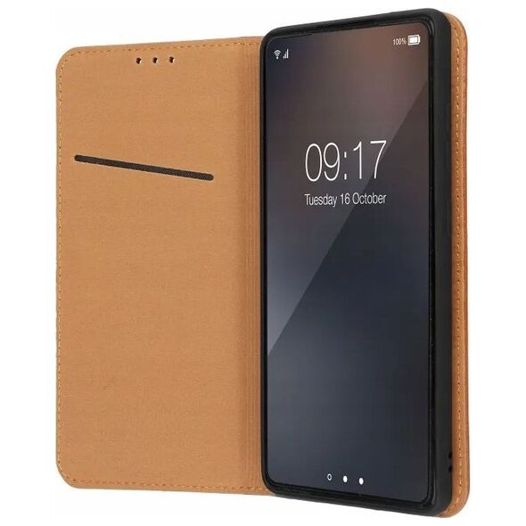 OEM Kabura SMART PRO Book skórzana do IPHONE 16 Pro brązowy