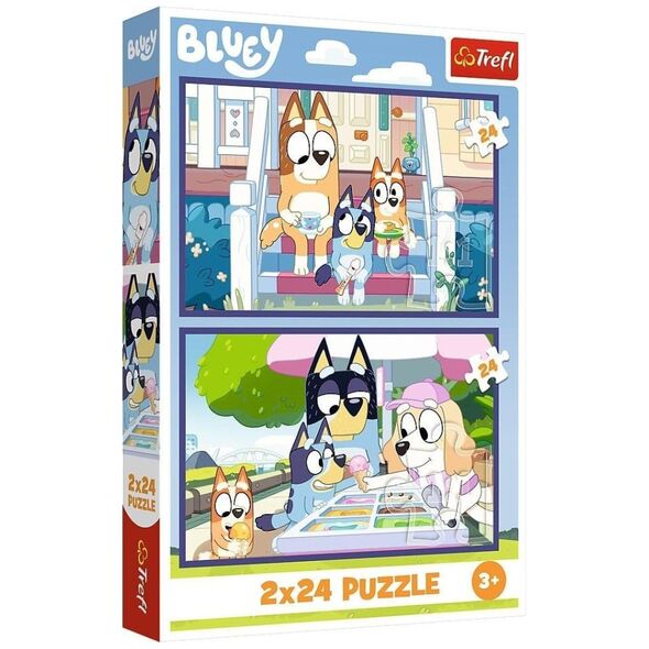 PUZZLE 2x24 Zabawna Bluey 34446